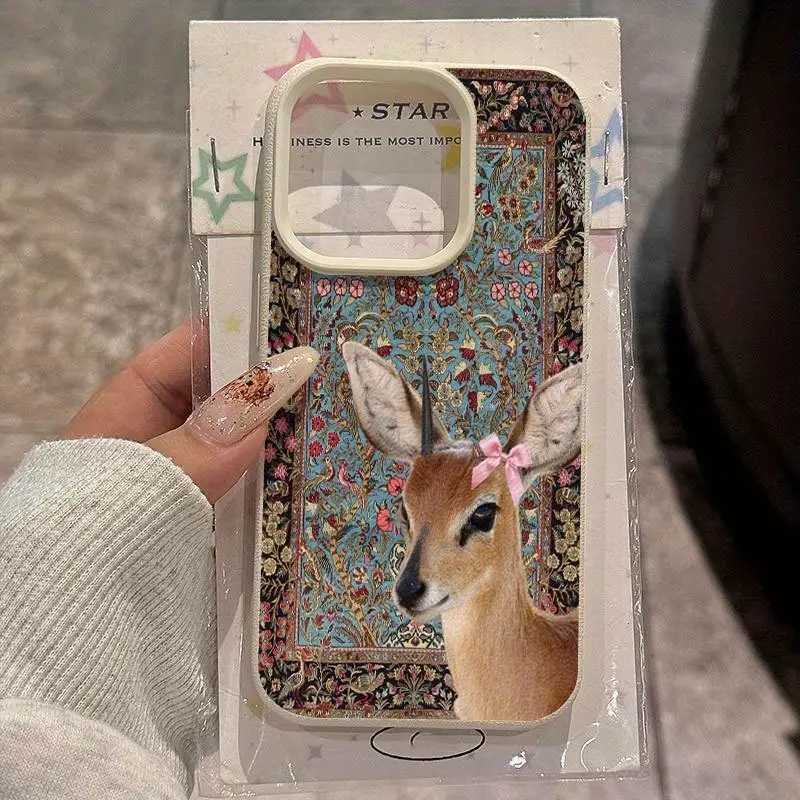 Phone Cases Xiaomi 15 - Vintage Hirsch Lichee Silikon Muster Handyhülle
