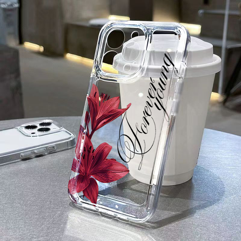 Burgunderrote Lilie mit englis – Phone Cases Xr Iphone Bewertung und Preis