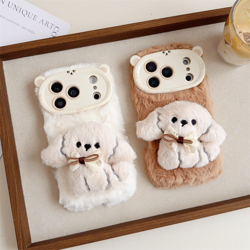 3D-Cartoon-Bowknot-Welpen-warm – Phone Cases Iphone 13 Bewertung und Preis