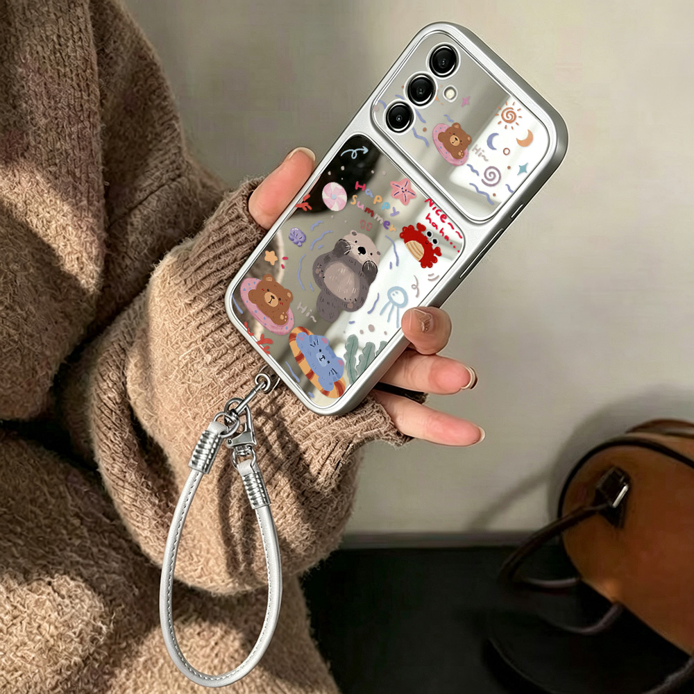 Cartoon-Bär-Spiegelhülle mit T – Phone Cases Galaxy A16 5G Bewertung und Preis
